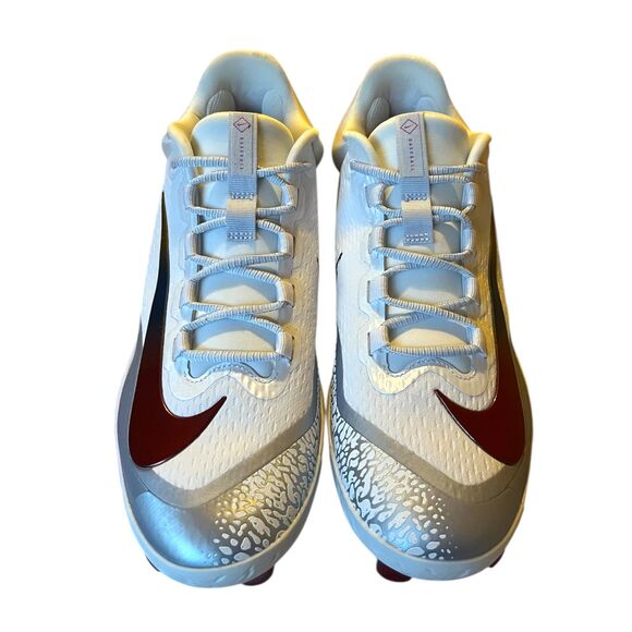 Nike Alpha Huarache Elite 4 Low MCS Mens Size 13 Baseball Cleats White NEW - Picture 2 of 8